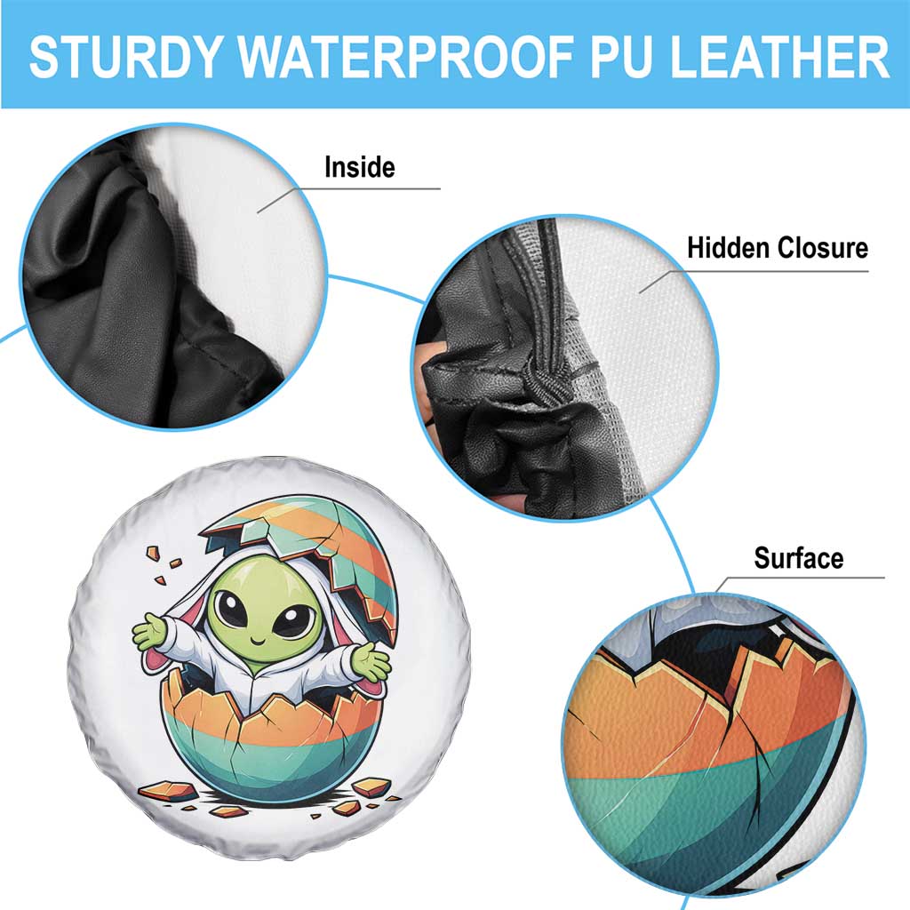 Funny Alien Bunny Ears Easter Spare Tire Cover Extraterrestrial Gift TS12 Print Your Wear