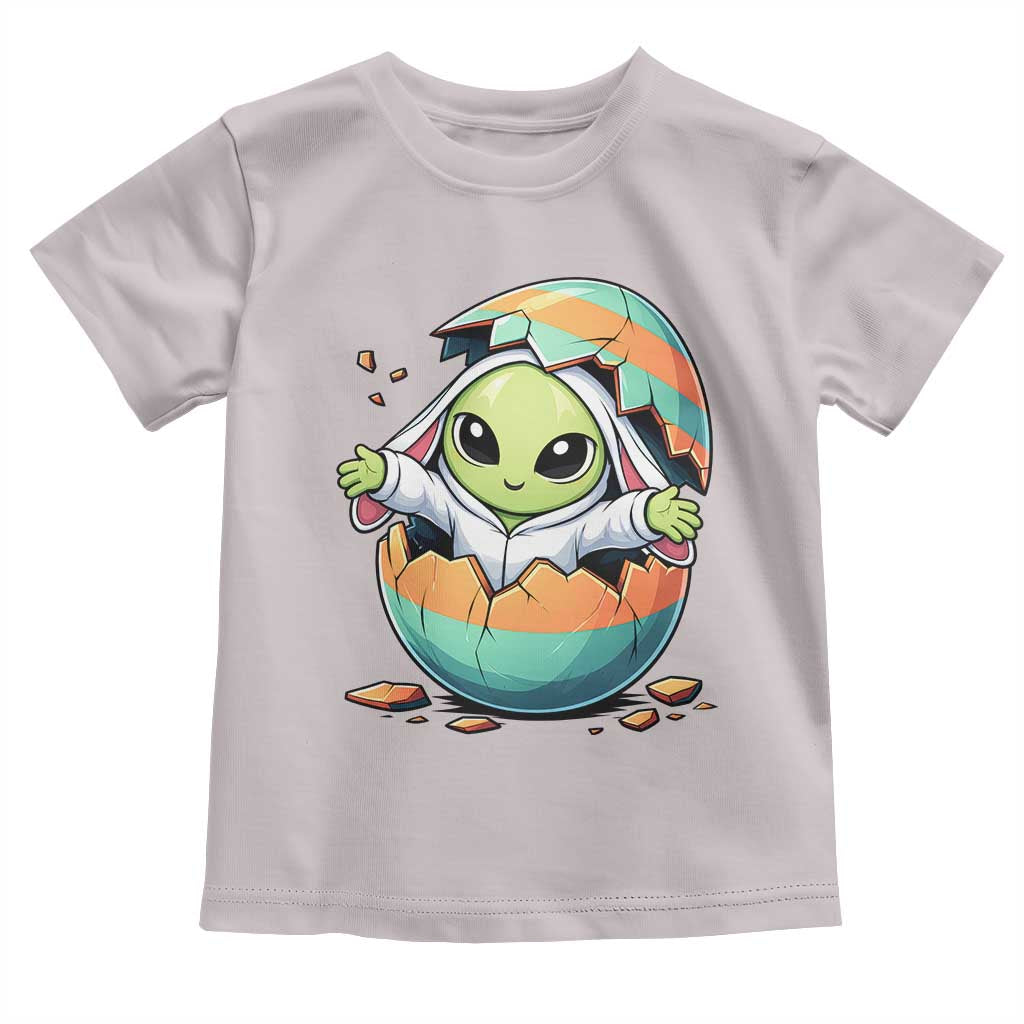 Funny Alien Bunny Ears Easter Toddler T Shirt Extraterrestrial Gift TS12 Ice Gray Print Your Wear