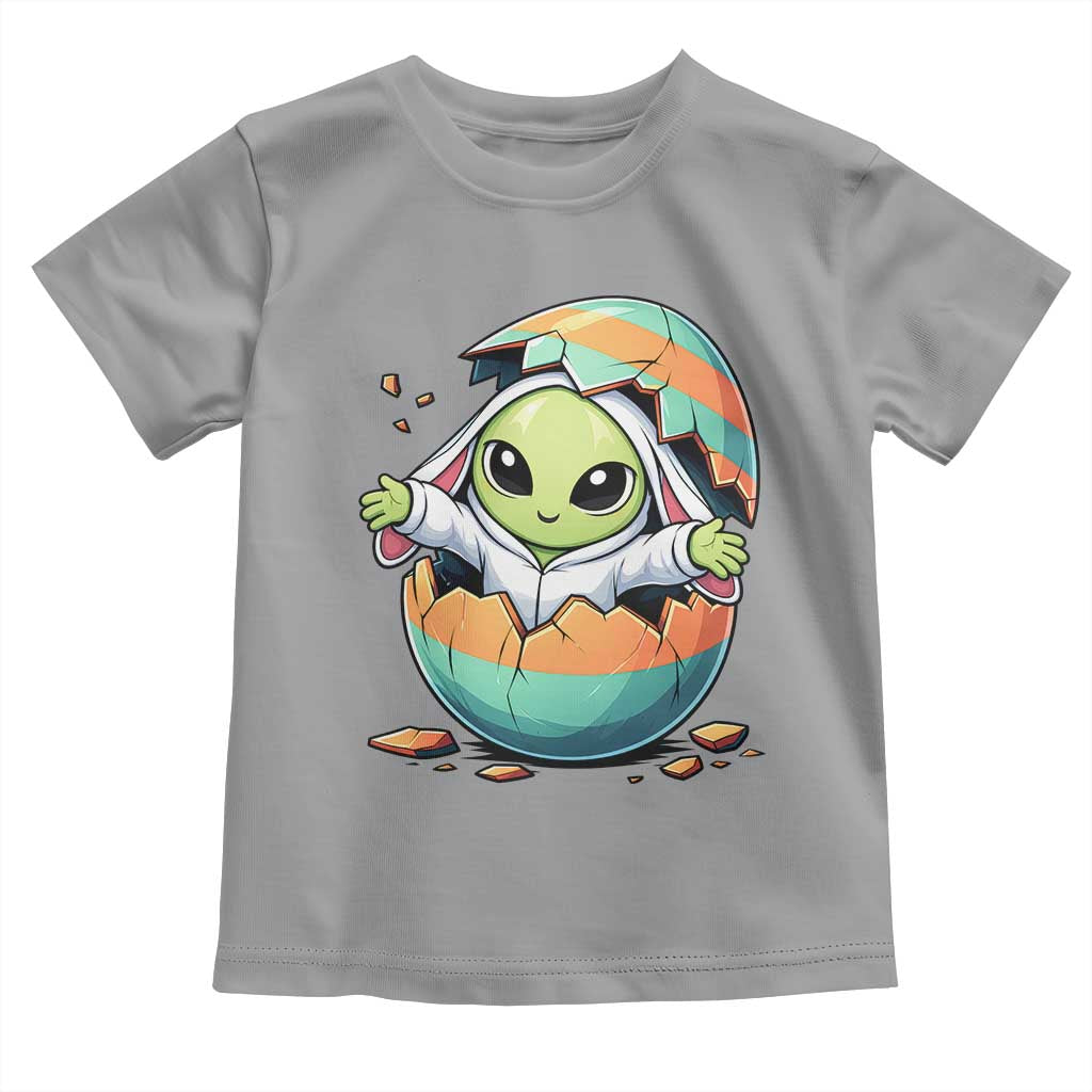 Funny Alien Bunny Ears Easter Toddler T Shirt Extraterrestrial Gift TS12 Sport Gray Print Your Wear