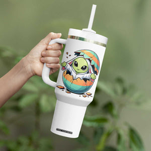 Funny Alien Bunny Ears Easter Tumbler With Handle Extraterrestrial Gift TS12 Print Your Wear