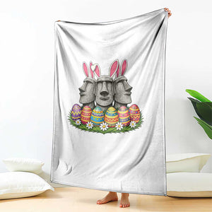 Easter Island Moai Bunny Ears Throw Blanket Funny Archaeology Gift TS12 Print Your Wear