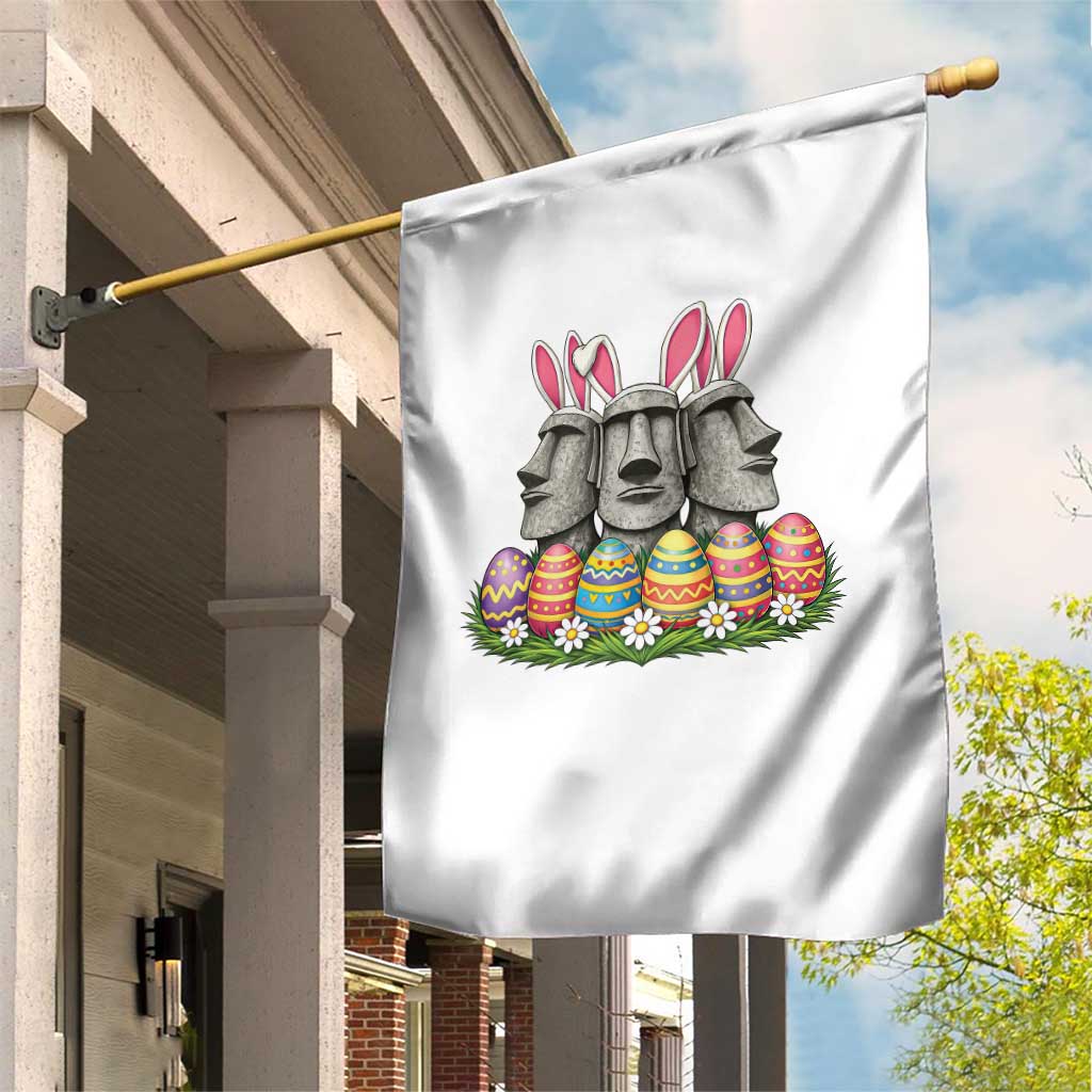 Easter Island Moai Bunny Ears Garden Flag Funny Archaeology Gift TS12 Print Your Wear