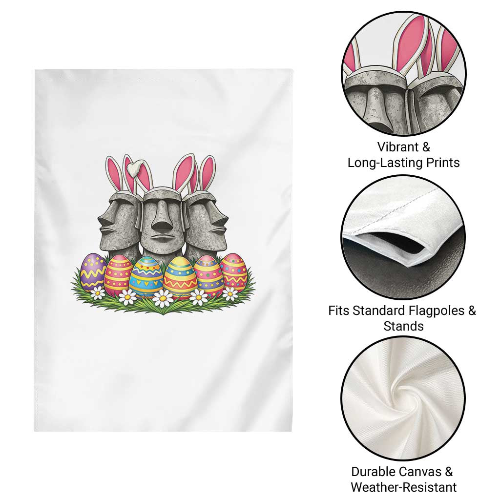 Easter Island Moai Bunny Ears Garden Flag Funny Archaeology Gift TS12 Print Your Wear