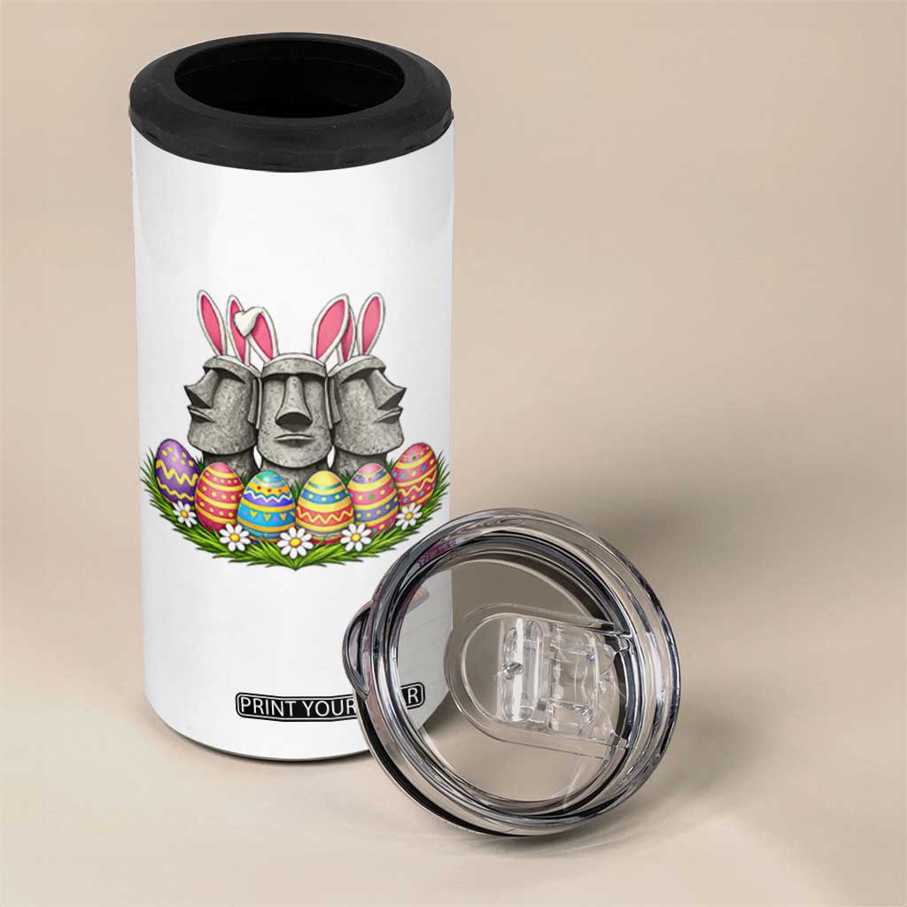 Easter Island Moai Bunny Ears 4 in 1 Can Cooler Tumbler Funny Archaeology Gift TS12 Print Your Wear