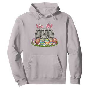 Easter Island Moai Bunny Ears Hoodie Funny Archaeology Gift TS12 Ice Gray Print Your Wear