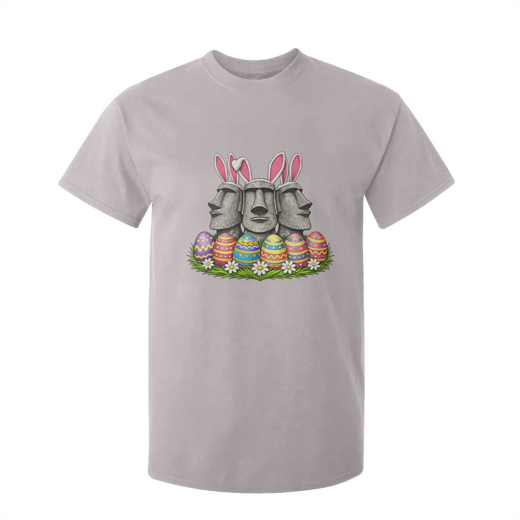 Easter Island Moai Bunny Ears T Shirt For Kid Funny Archaeology Gift TS12 Ice Gray Print Your Wear