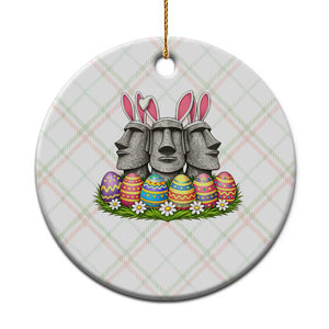 Easter Island Moai Bunny Ears Ceramic Ornament Funny Archaeology Gift TS12 1pc Christmas Plaid Print Your Wear