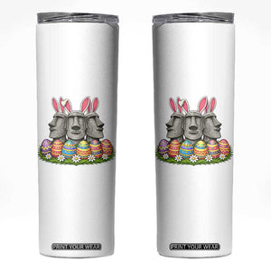 Easter Island Moai Bunny Ears Skinny Tumbler Funny Archaeology Gift TS12 White Print Your Wear