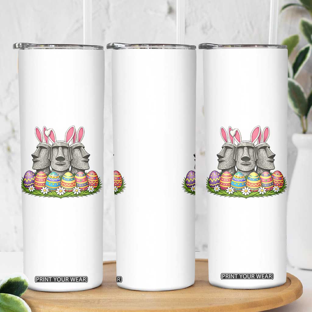 Easter Island Moai Bunny Ears Skinny Tumbler Funny Archaeology Gift TS12 Print Your Wear