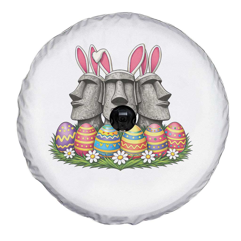 Easter Island Moai Bunny Ears Spare Tire Cover Funny Archaeology Gift TS12 Print Your Wear