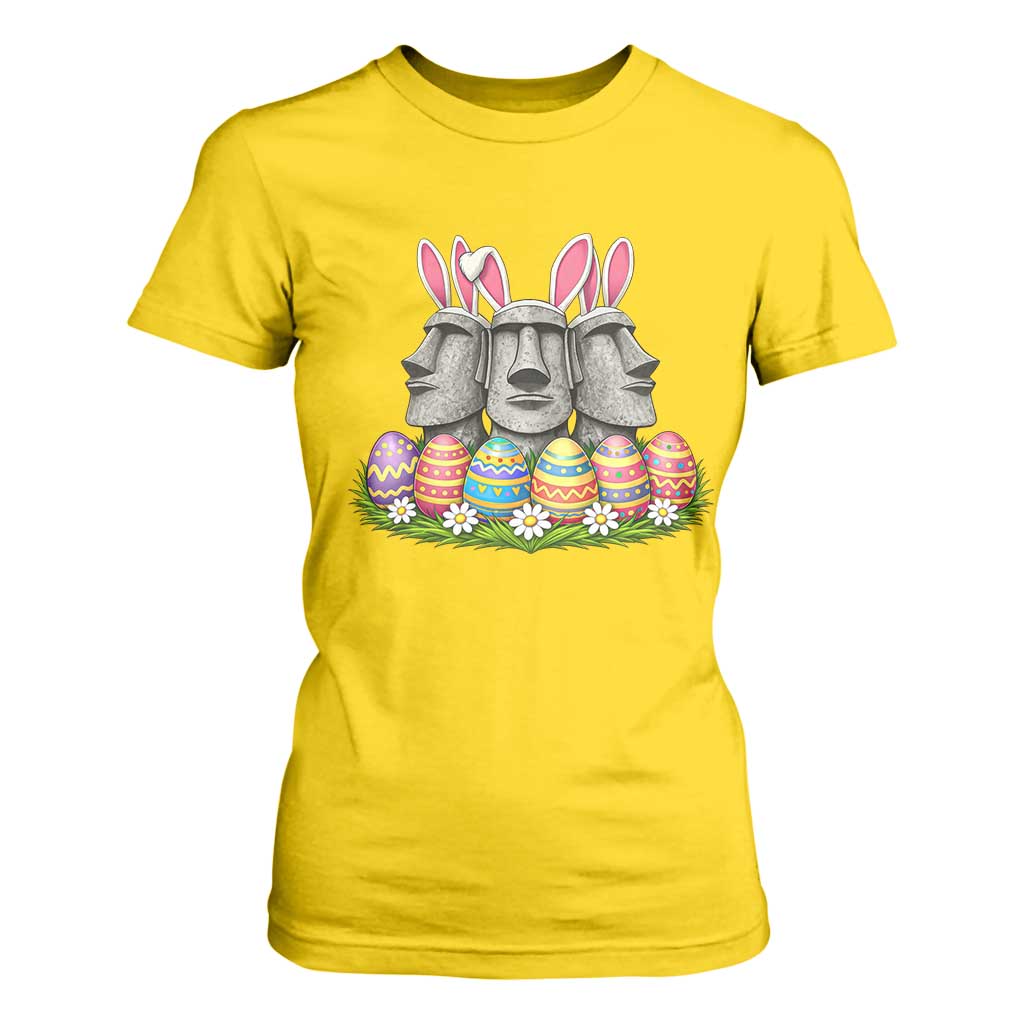 Easter Island Moai Bunny Ears T Shirt For Women Funny Archaeology Gift TS12 Daisy Print Your Wear