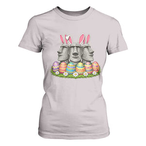 Easter Island Moai Bunny Ears T Shirt For Women Funny Archaeology Gift TS12 Ice Gray Print Your Wear
