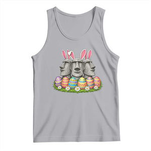 Easter Island Moai Bunny Ears Tank Top Funny Archaeology Gift TS12 Athletic Heather Print Your Wear