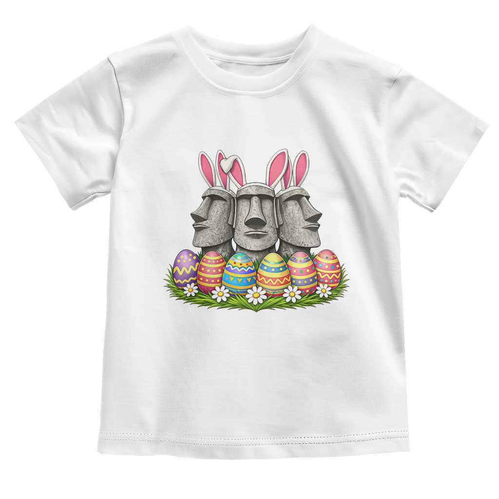 Easter Island Moai Bunny Ears Toddler T Shirt Funny Archaeology Gift TS12 White Print Your Wear