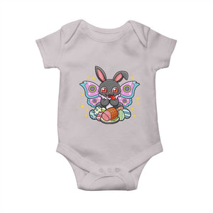 Funny Easter Bunny Mothman Loves Glazed Ham Baby Onesie TS12 Ice Gray Print Your Wear