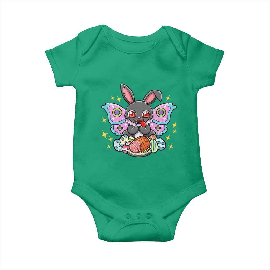 Funny Easter Bunny Mothman Loves Glazed Ham Baby Onesie TS12 Irish Green Print Your Wear