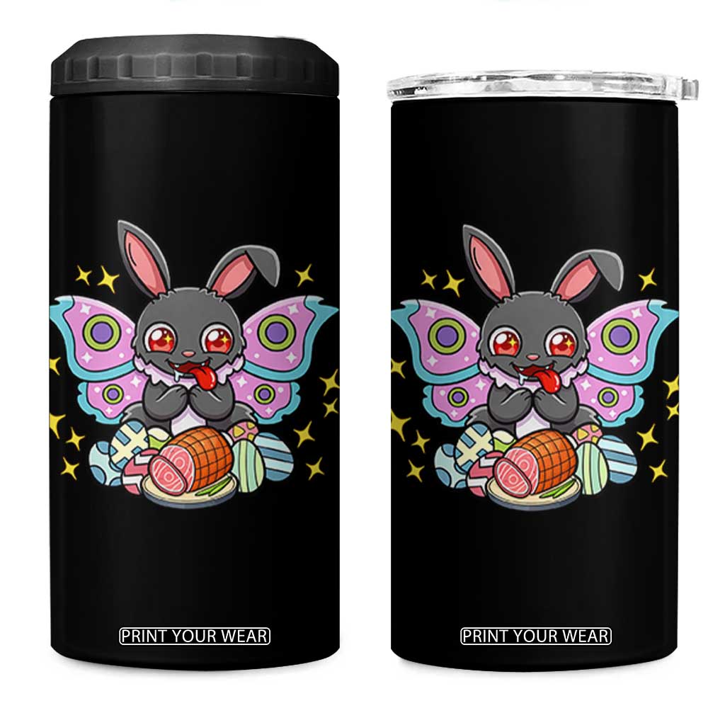 Funny Easter Bunny Mothman Loves Glazed Ham 4 in 1 Can Cooler Tumbler TS12 One Size: 16 oz Black Print Your Wear