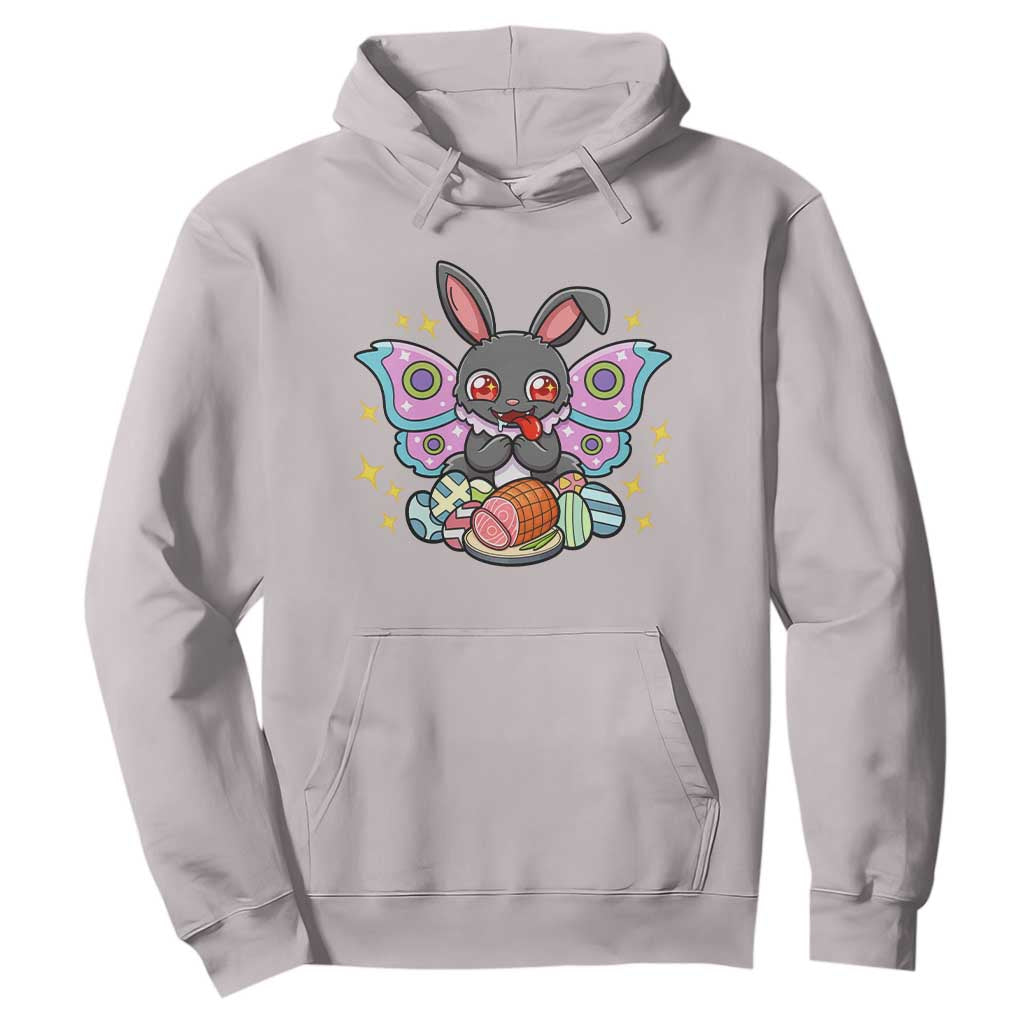 Funny Easter Bunny Mothman Loves Glazed Ham Hoodie TS12 Ice Gray Print Your Wear