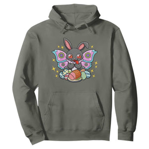 Funny Easter Bunny Mothman Loves Glazed Ham Hoodie TS12 Military Green Print Your Wear