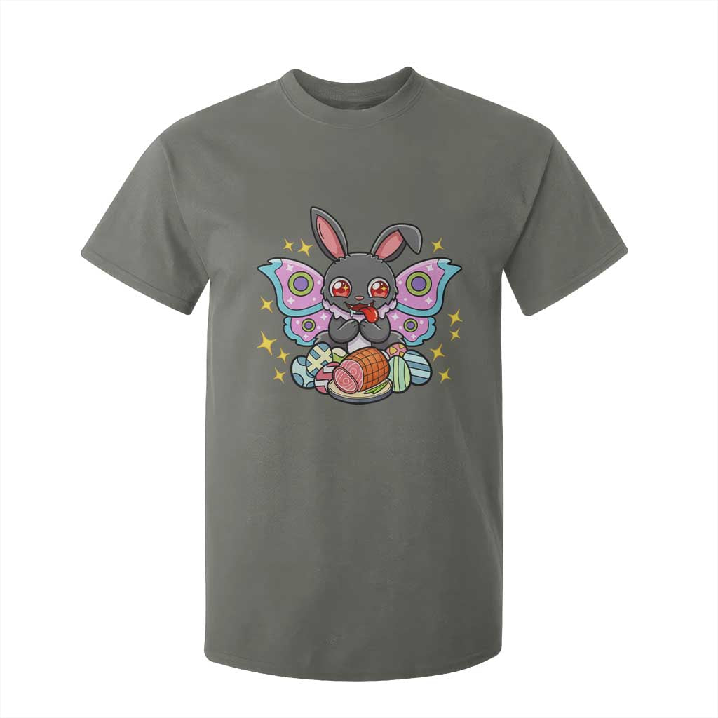 Funny Easter Bunny Mothman Loves Glazed Ham T Shirt For Kid TS12 Military Green Print Your Wear