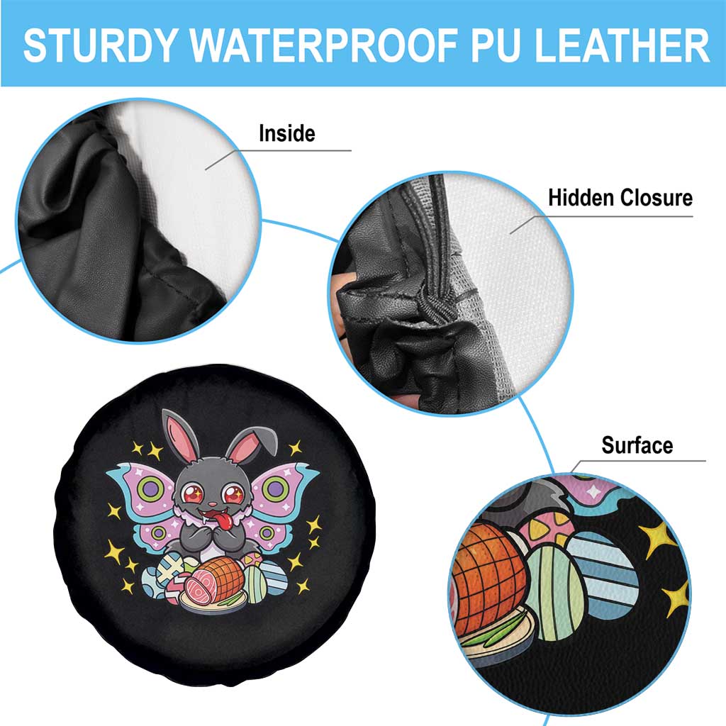Funny Easter Bunny Mothman Loves Glazed Ham Spare Tire Cover TS12 Print Your Wear