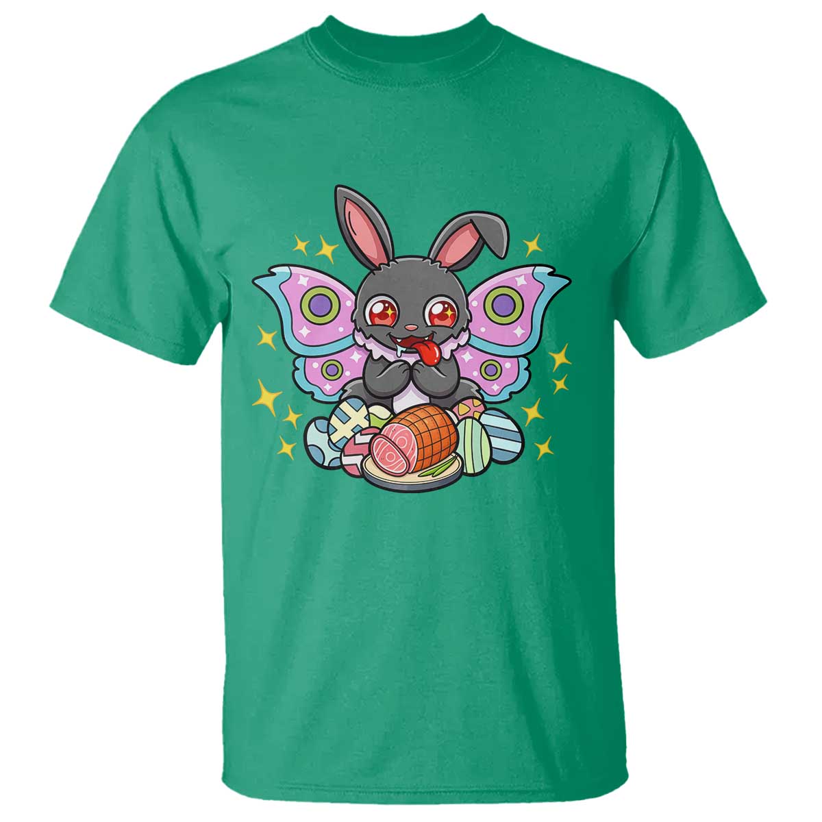 Funny Easter Bunny Mothman Loves Glazed Ham T Shirt TS12 Irish Green Print Your Wear
