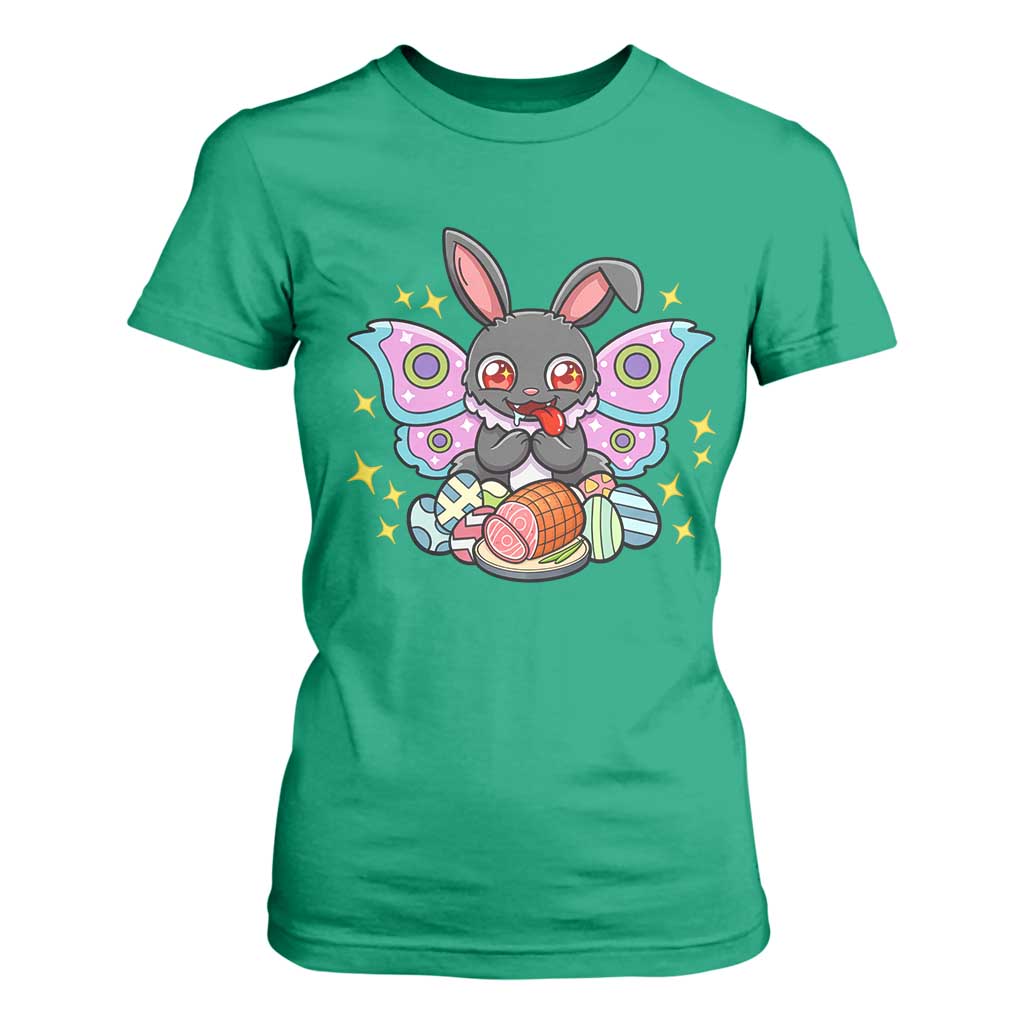 Funny Easter Bunny Mothman Loves Glazed Ham T Shirt For Women TS12 Irish Green Print Your Wear