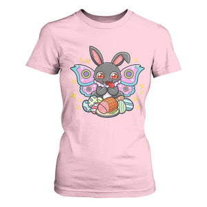 Funny Easter Bunny Mothman Loves Glazed Ham T Shirt For Women TS12 Light Pink Print Your Wear