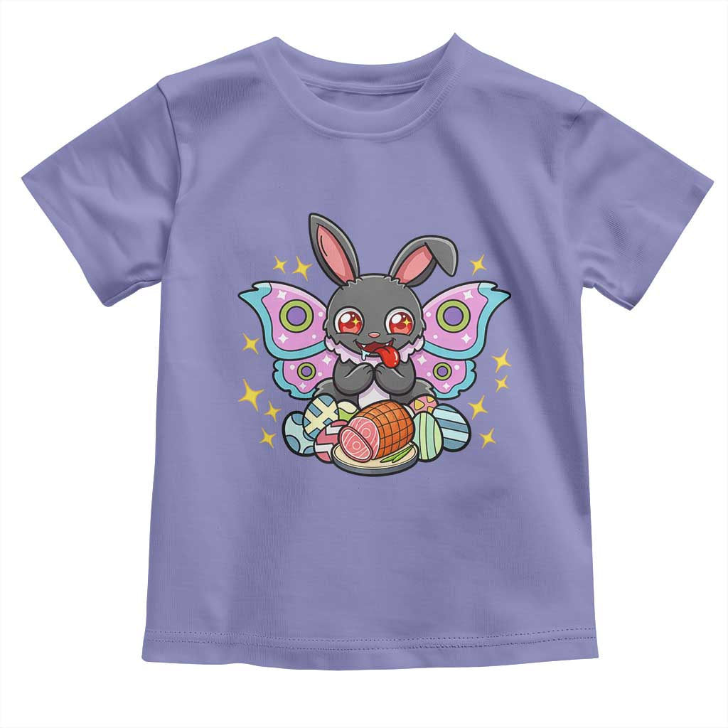 Funny Easter Bunny Mothman Loves Glazed Ham Toddler T Shirt TS12 Violet Print Your Wear