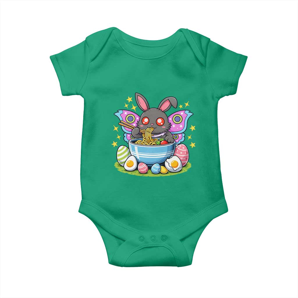 Funny Easter Mothman Eating Ramen Baby Onesie Cryptid Lover Gift TS12 Irish Green Print Your Wear