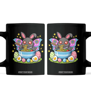 Funny Easter Mothman Eating Ramen Coffee Mug Cryptid Lover Gift TS12 Black Print Your Wear