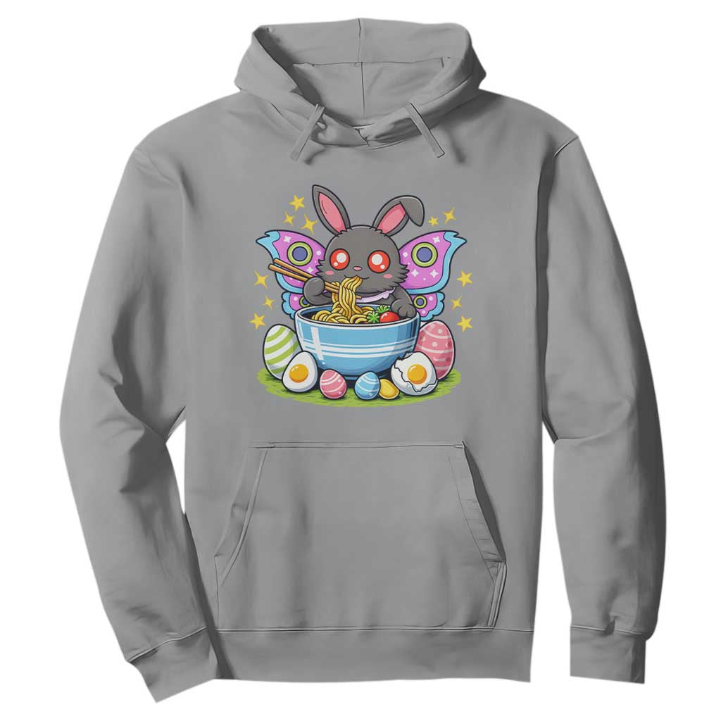 Funny Easter Mothman Eating Ramen Hoodie Cryptid Lover Gift TS12 Sport Gray Print Your Wear