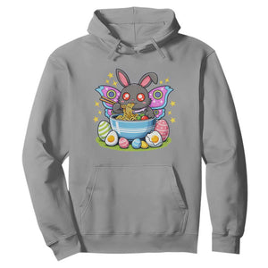 Funny Easter Mothman Eating Ramen Hoodie Cryptid Lover Gift TS12 Sport Gray Print Your Wear