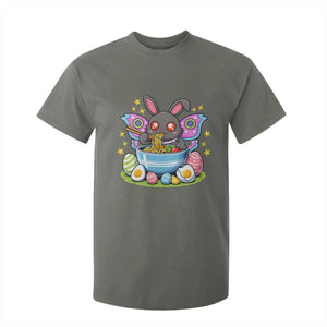 Funny Easter Mothman Eating Ramen T Shirt For Kid Cryptid Lover Gift TS12 Military Green Print Your Wear