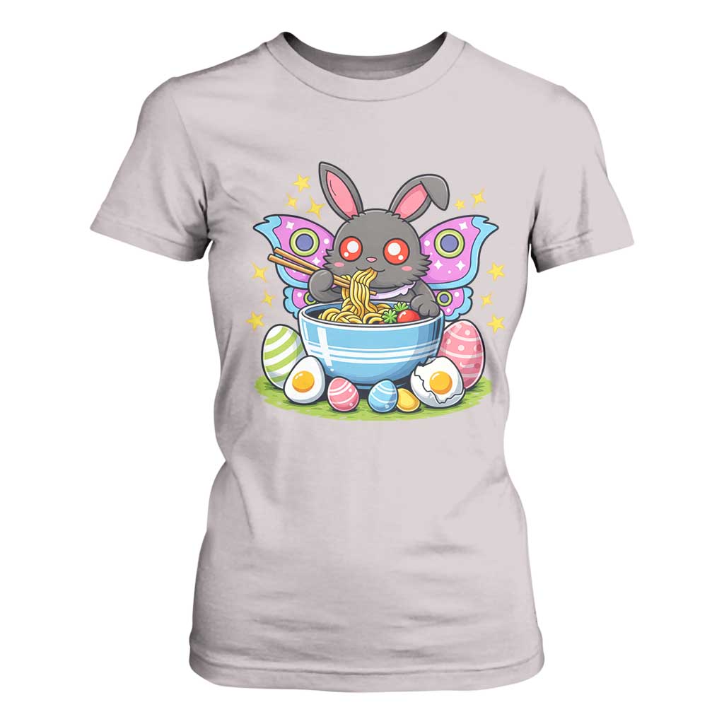 Funny Easter Mothman Eating Ramen T Shirt For Women Cryptid Lover Gift TS12 Ice Gray Print Your Wear