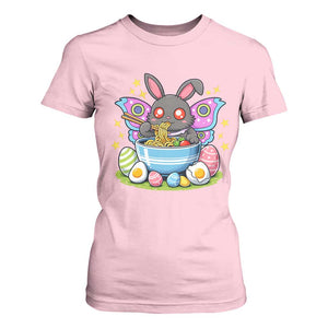 Funny Easter Mothman Eating Ramen T Shirt For Women Cryptid Lover Gift TS12 Light Pink Print Your Wear