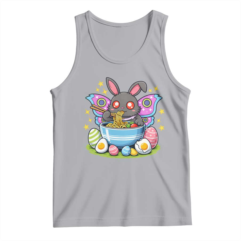Funny Easter Mothman Eating Ramen Tank Top Cryptid Lover Gift TS12 Athletic Heather Print Your Wear