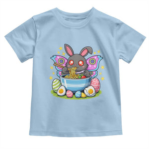 Funny Easter Mothman Eating Ramen Toddler T Shirt Cryptid Lover Gift TS12 Light Blue Print Your Wear
