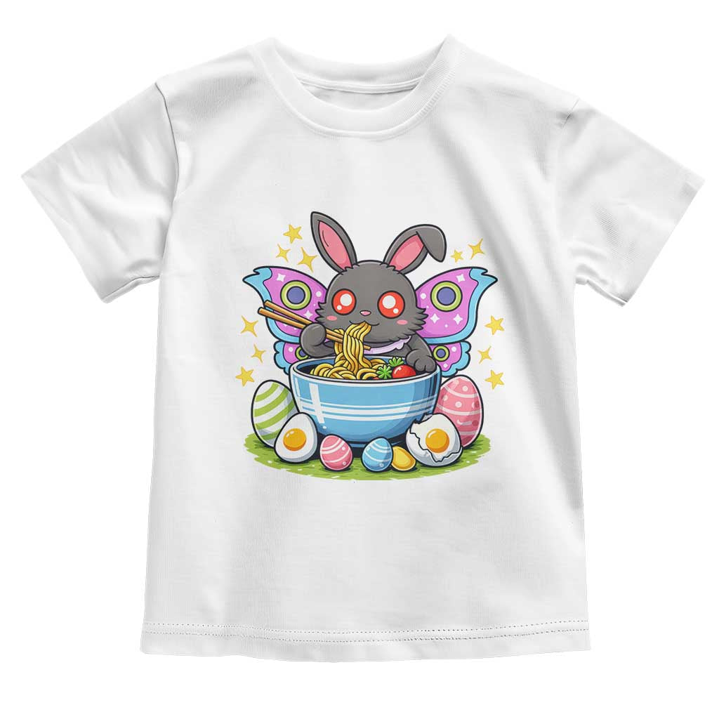 Funny Easter Mothman Eating Ramen Toddler T Shirt Cryptid Lover Gift TS12 White Print Your Wear
