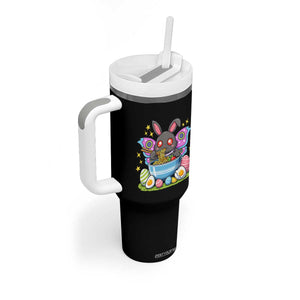 Funny Easter Mothman Eating Ramen Tumbler With Handle Cryptid Lover Gift TS12 Print Your Wear