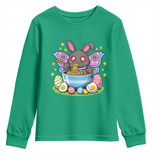 Funny Easter Mothman Eating Ramen Youth Sweatshirt Cryptid Lover Gift TS12 Irish Green Print Your Wear