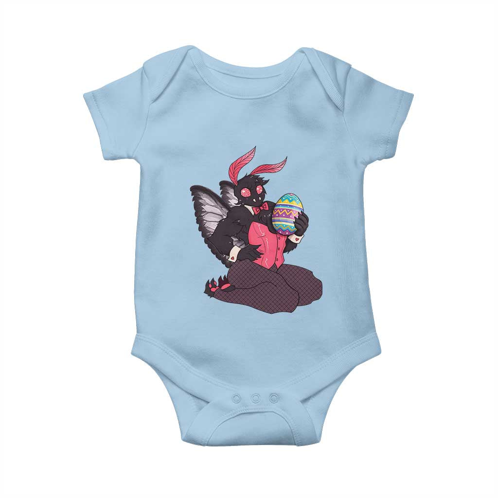 Sexy Easter Bunny Mothman Baby Onesie Cryptid Humor Gift TS12 Light Blue Print Your Wear
