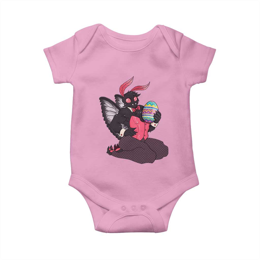 Sexy Easter Bunny Mothman Baby Onesie Cryptid Humor Gift TS12 Light Pink Print Your Wear