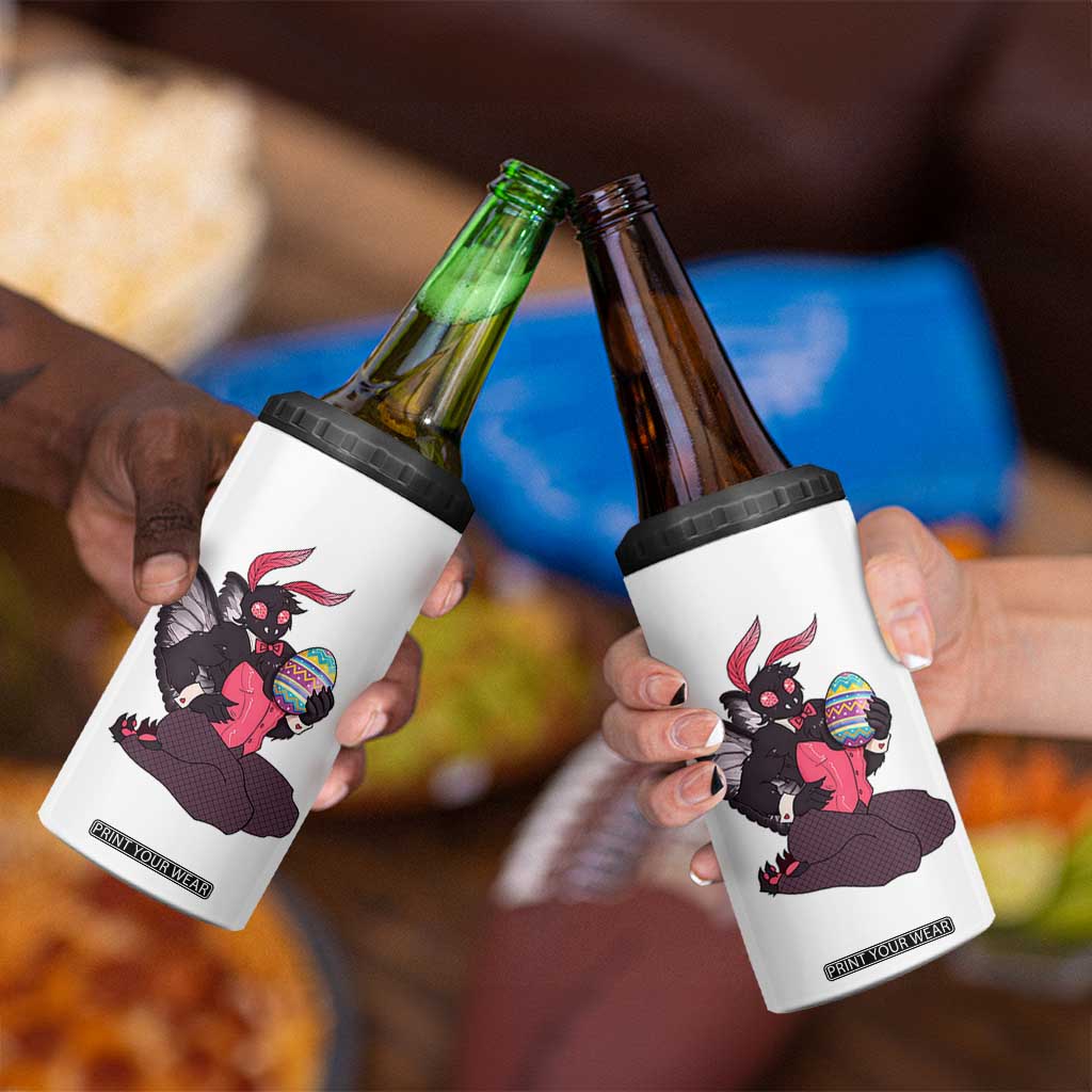 Sexy Easter Bunny Mothman 4 in 1 Can Cooler Tumbler Cryptid Humor Gift TS12 Print Your Wear