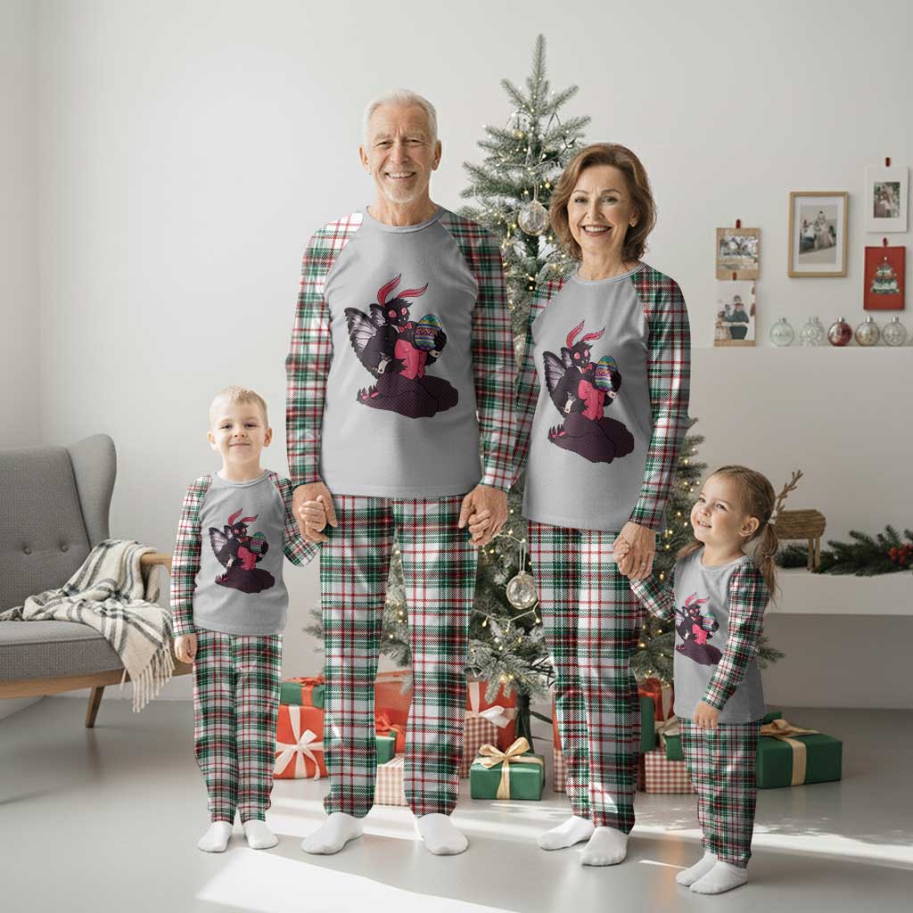 Sexy Easter Bunny Mothman Plaid Pajama Set Cryptid Humor Gift TS12 Christmas Plaid Print Your Wear