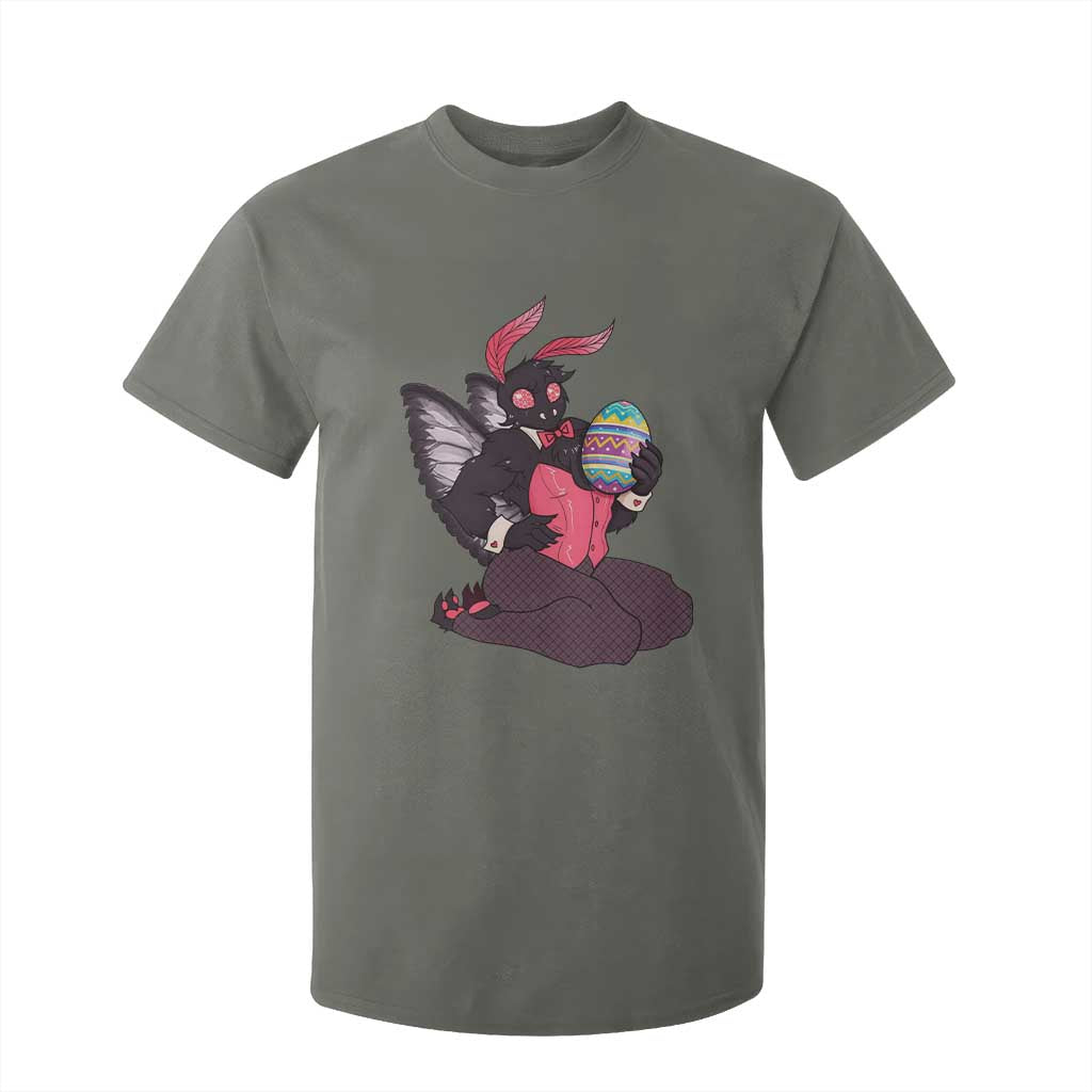 Sexy Easter Bunny Mothman T Shirt For Kid Cryptid Humor Gift TS12 Military Green Print Your Wear