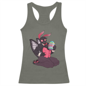 Sexy Easter Bunny Mothman Racerback Tank Top Cryptid Humor Gift TS12 Military Green Print Your Wear