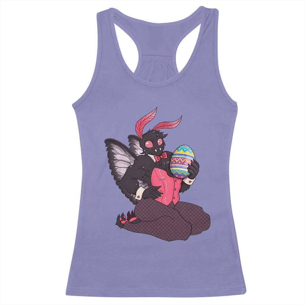 Sexy Easter Bunny Mothman Racerback Tank Top Cryptid Humor Gift TS12 Violet Print Your Wear