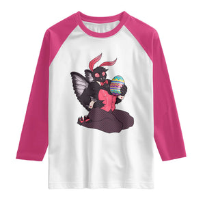 Sexy Easter Bunny Mothman Raglan Shirt Cryptid Humor Gift TS12 White Heliconia Print Your Wear