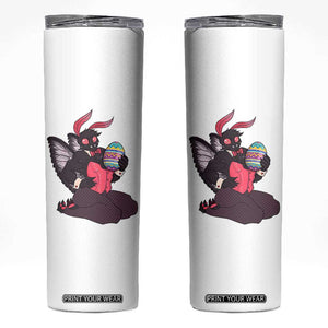 Sexy Easter Bunny Mothman Skinny Tumbler Cryptid Humor Gift TS12 White Print Your Wear